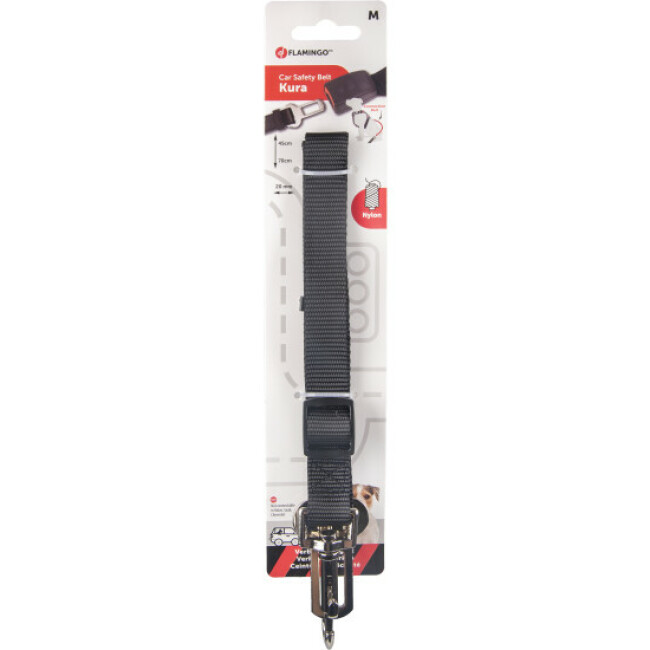 Raccord de ceinture noir pour siège auto pour chiens