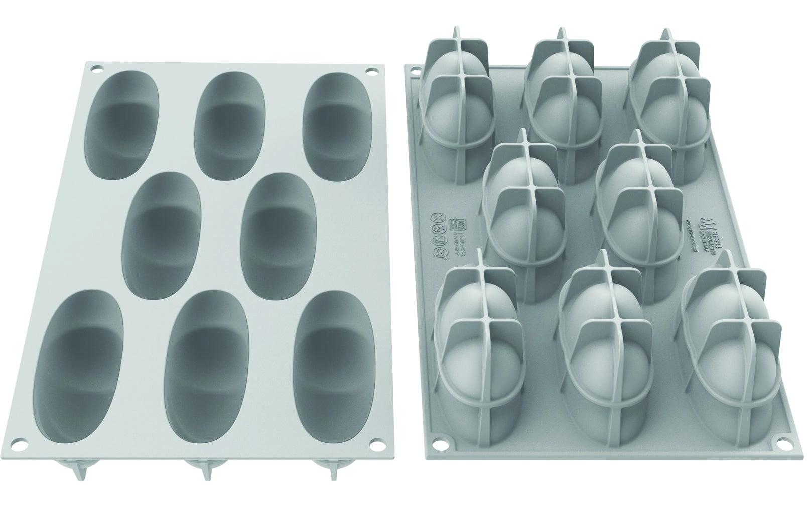 Silikonform «Blütenblatt» Oval, 2 StückSilikonform für Schokolade, Mousse und Fondant