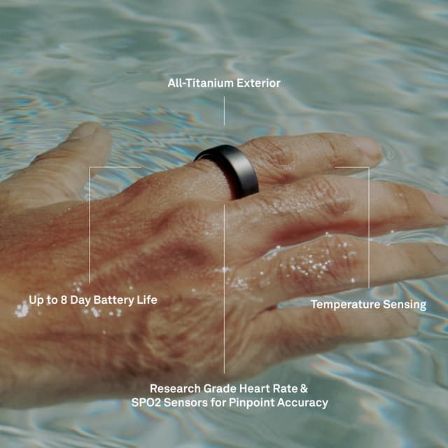 Oura Ring 4 Smart Ring størrelse 15 (rosa guld)