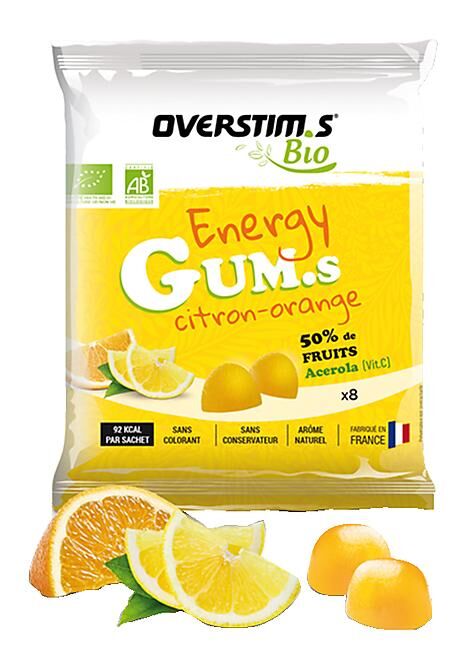 OVERSTIM.S - GEL ENERGY GUMS BIO CITRON ORANGE