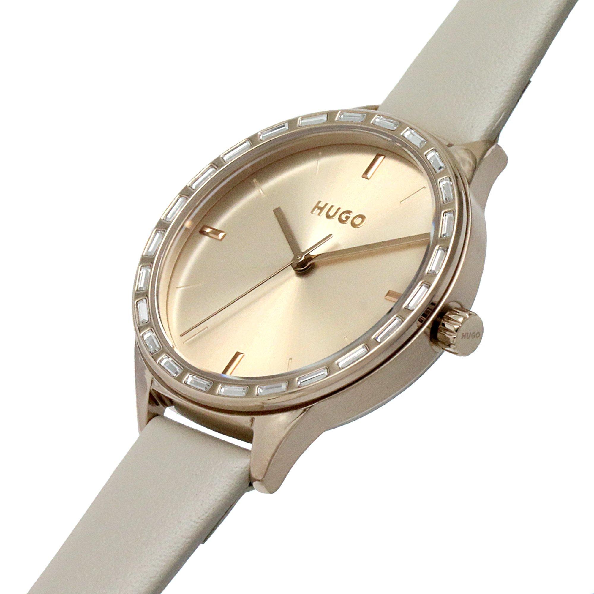 Hugo Flash Plated Stainless Steel Fashion Analogue Quartz Watch