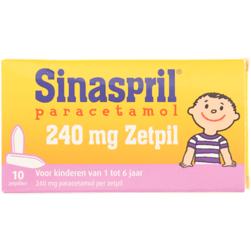 Sinaspril Paracetamol 240mg zetpil, 10 stuks