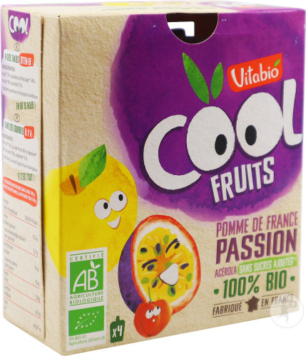 Vitabio Cool Fruits Pomme Et Passion 4x90g