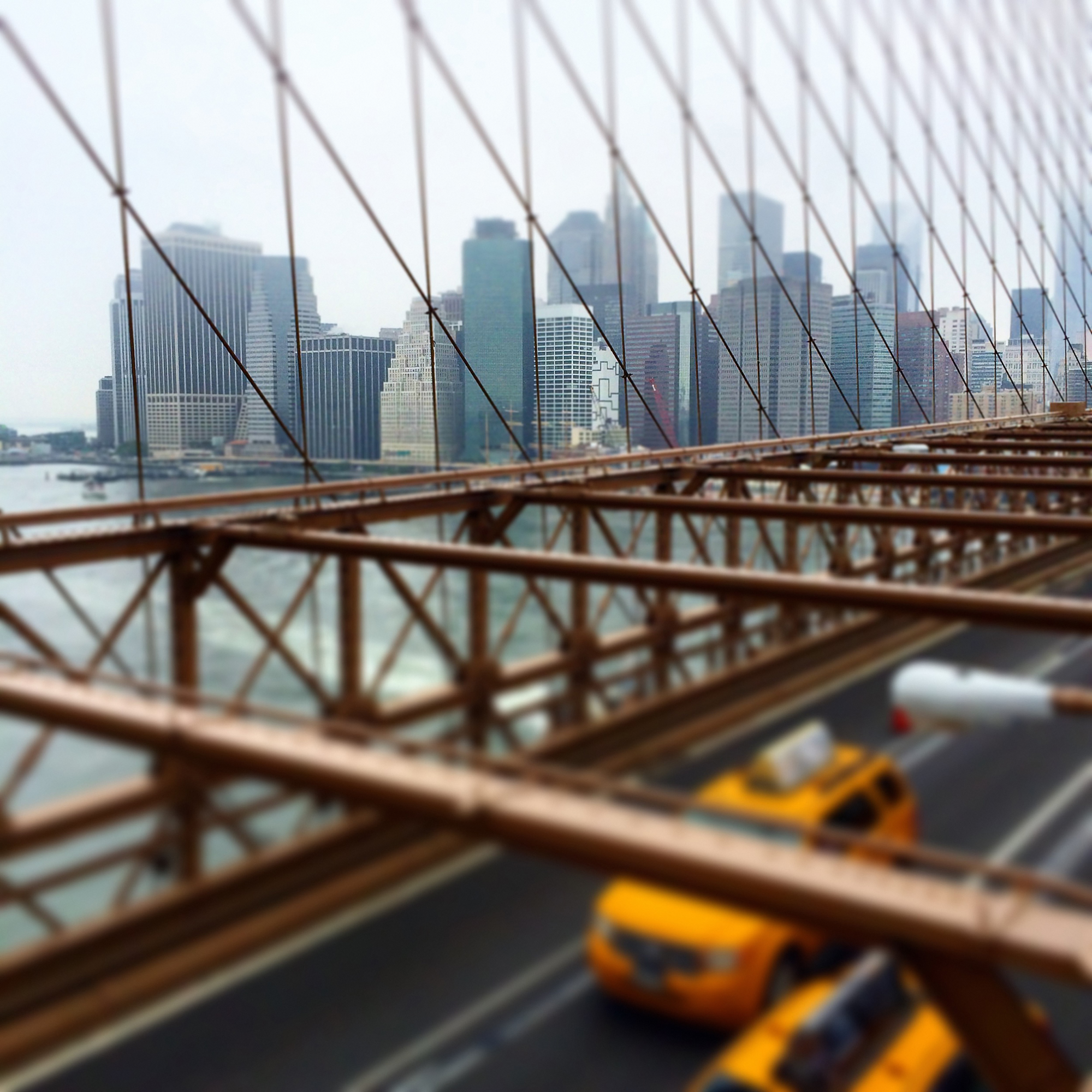 Foto op plexiglas Brooklyn Bridge 74x74 cm