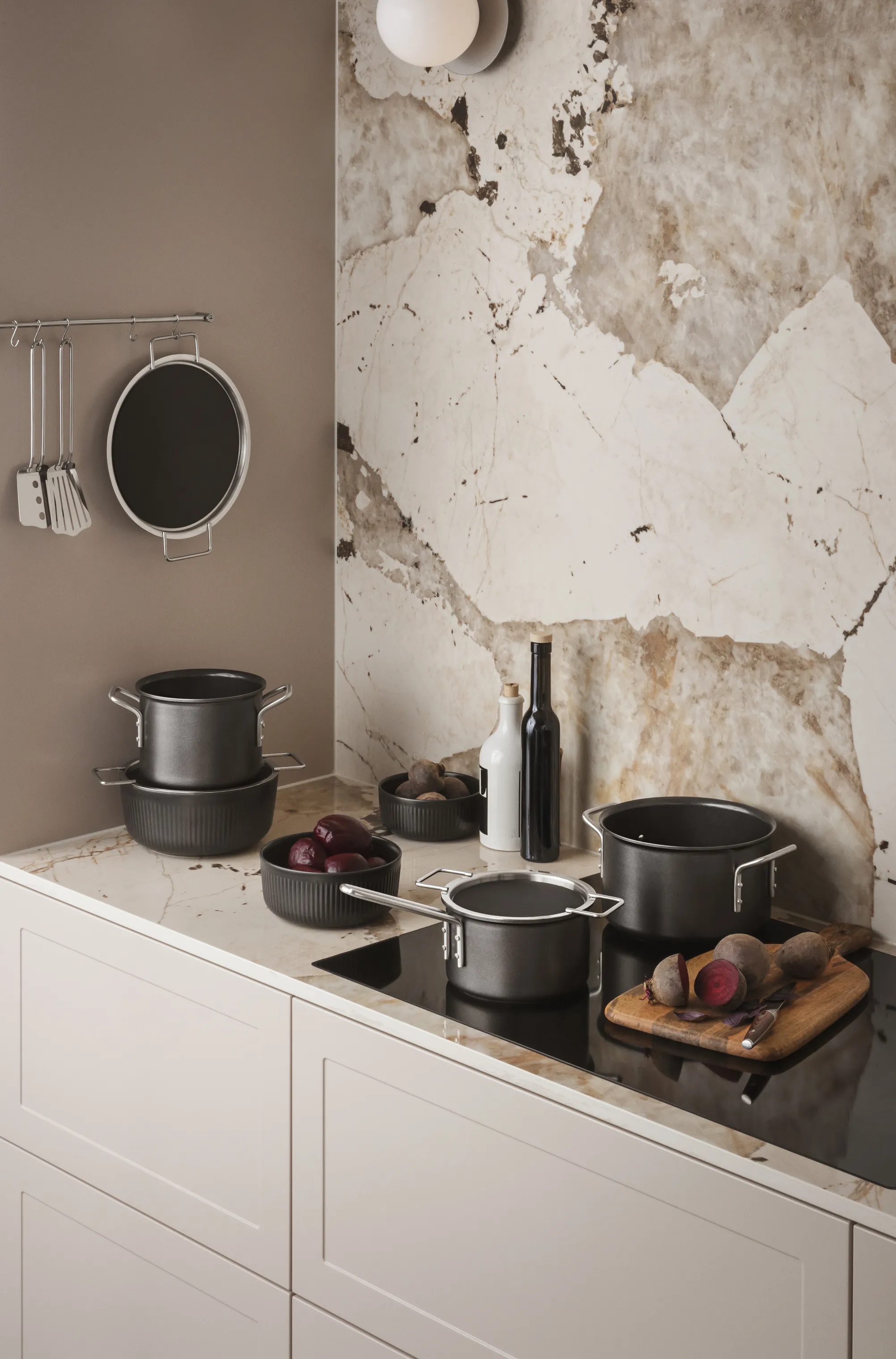 Eva Trio White Line Grydesæt - 3 dele