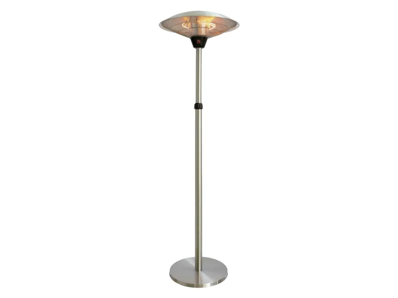 HORTUS Terrassevarmer gulvmodel med teleskop 900/1200/2100 W, HA, sølv (211-372)