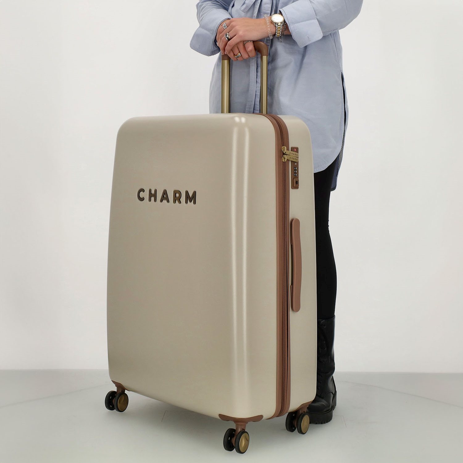 Charm London Travel Trolley L beige