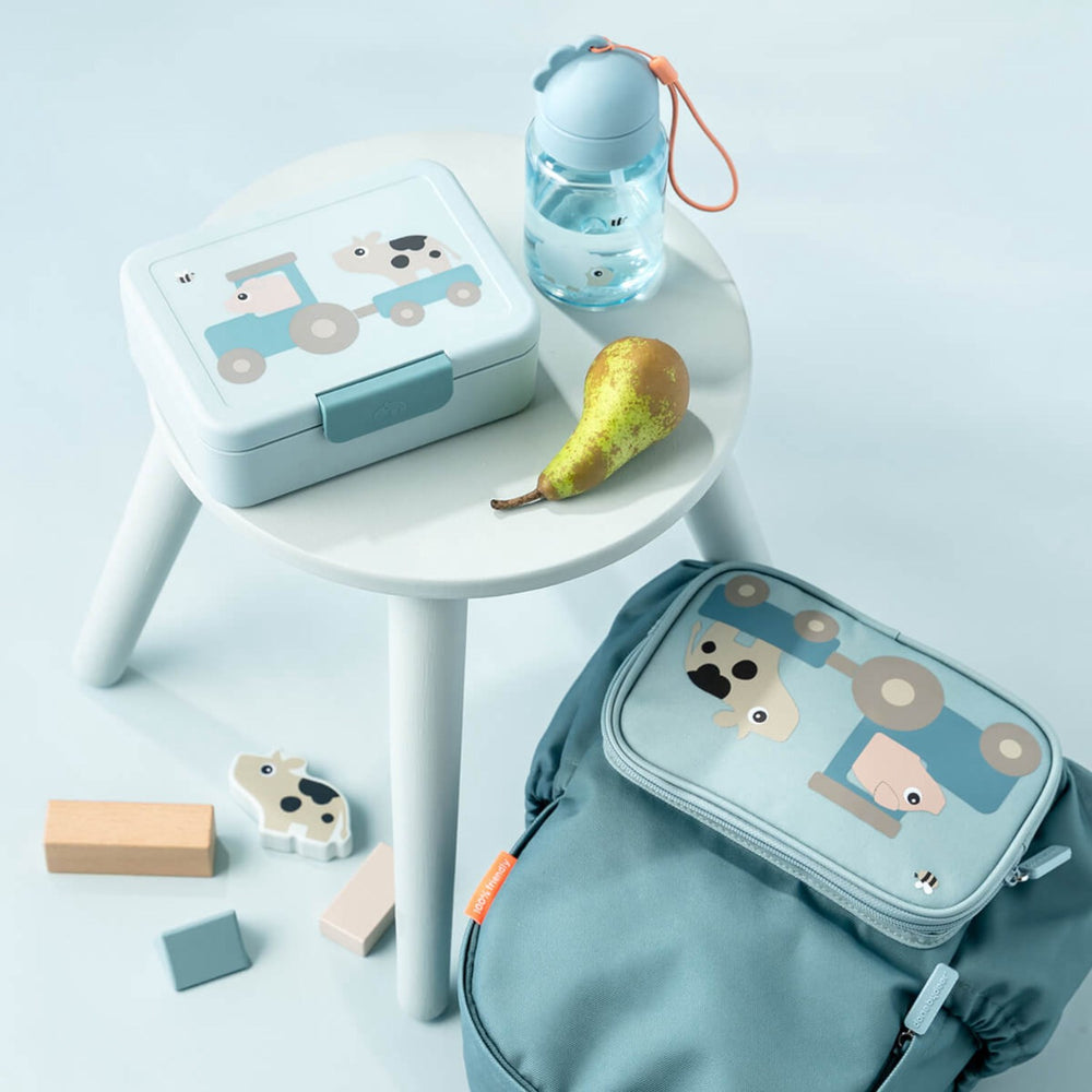Køb DonebyDeer Blue Madkasse Med Opdeler Tiny Farm
