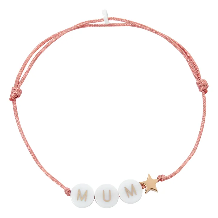 Bbuble Bracelet Mum Perles Céramique Bbuble x Smallable | Bois de Rose/Givré