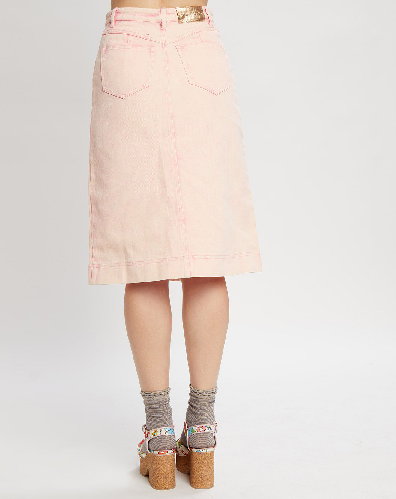 Manoush Jupe en Jean Tulipe Basic rose/vanille