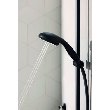 Grohe regendoucheset Quickfix Vitalio Start met handdouche en thermostaatkraan 2 standen zwart