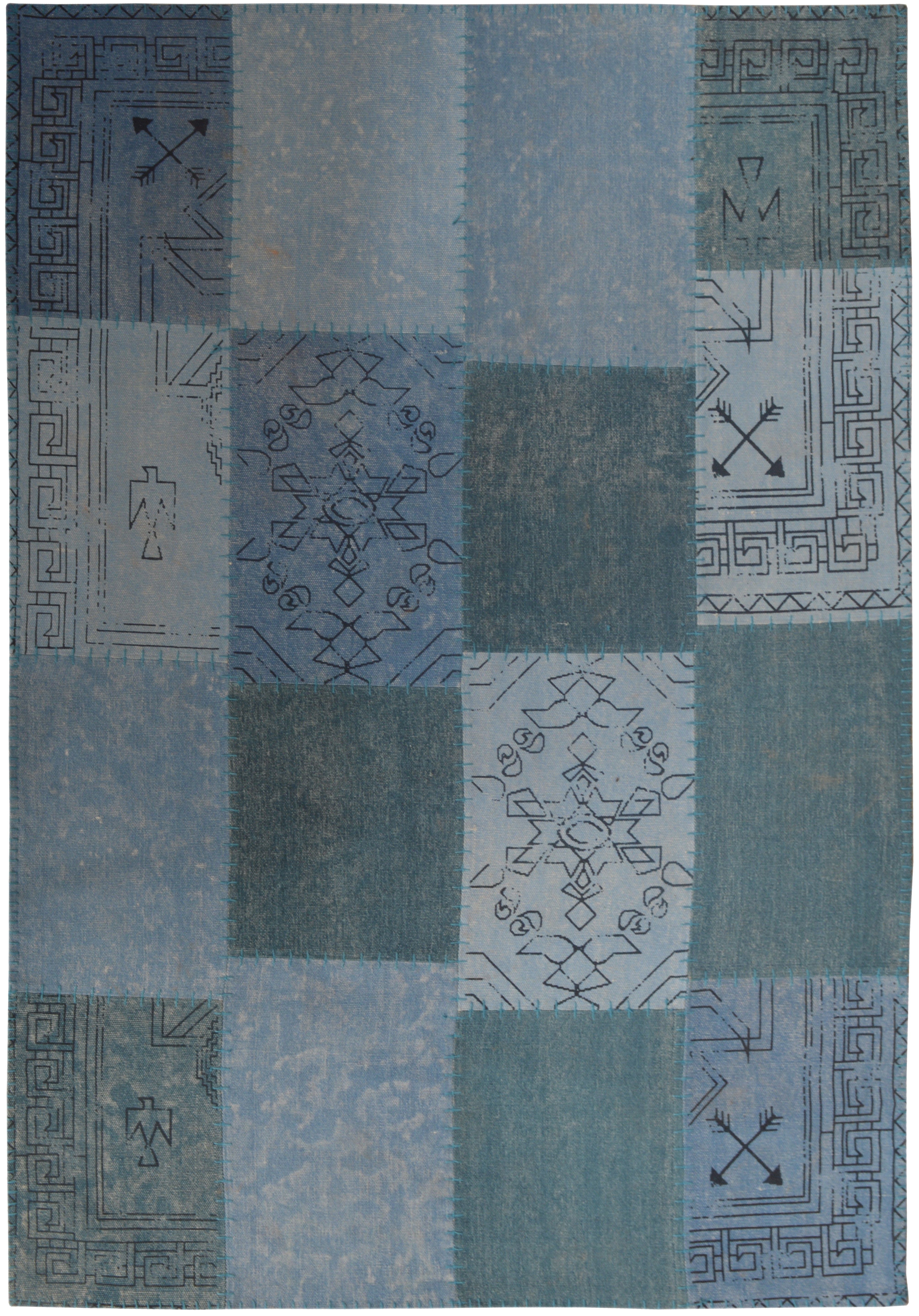 Vloerkleed 210 Multi Blauw Lyrical