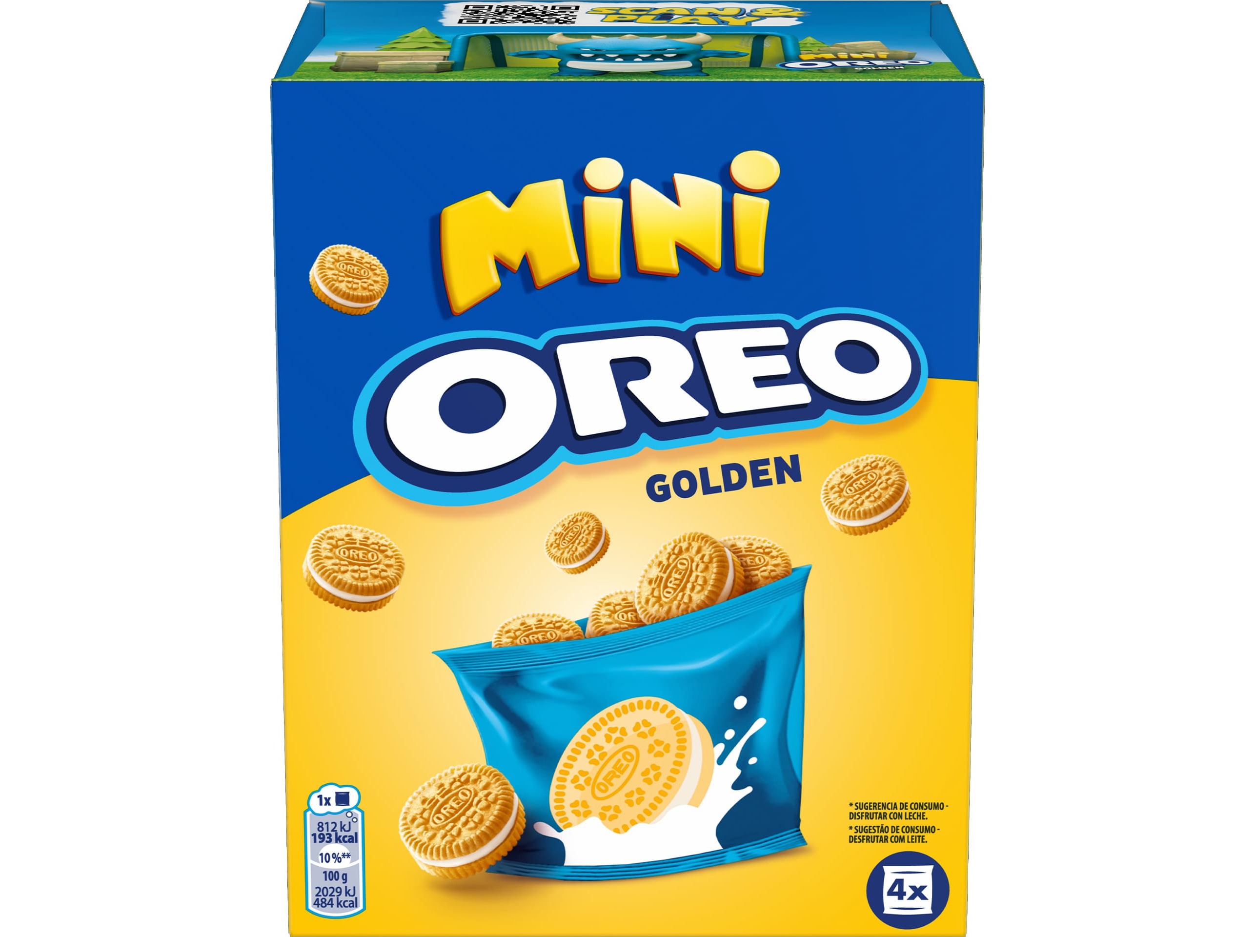 BOLACHAS OREO RECHEADAS MINI GOLDEN 160G