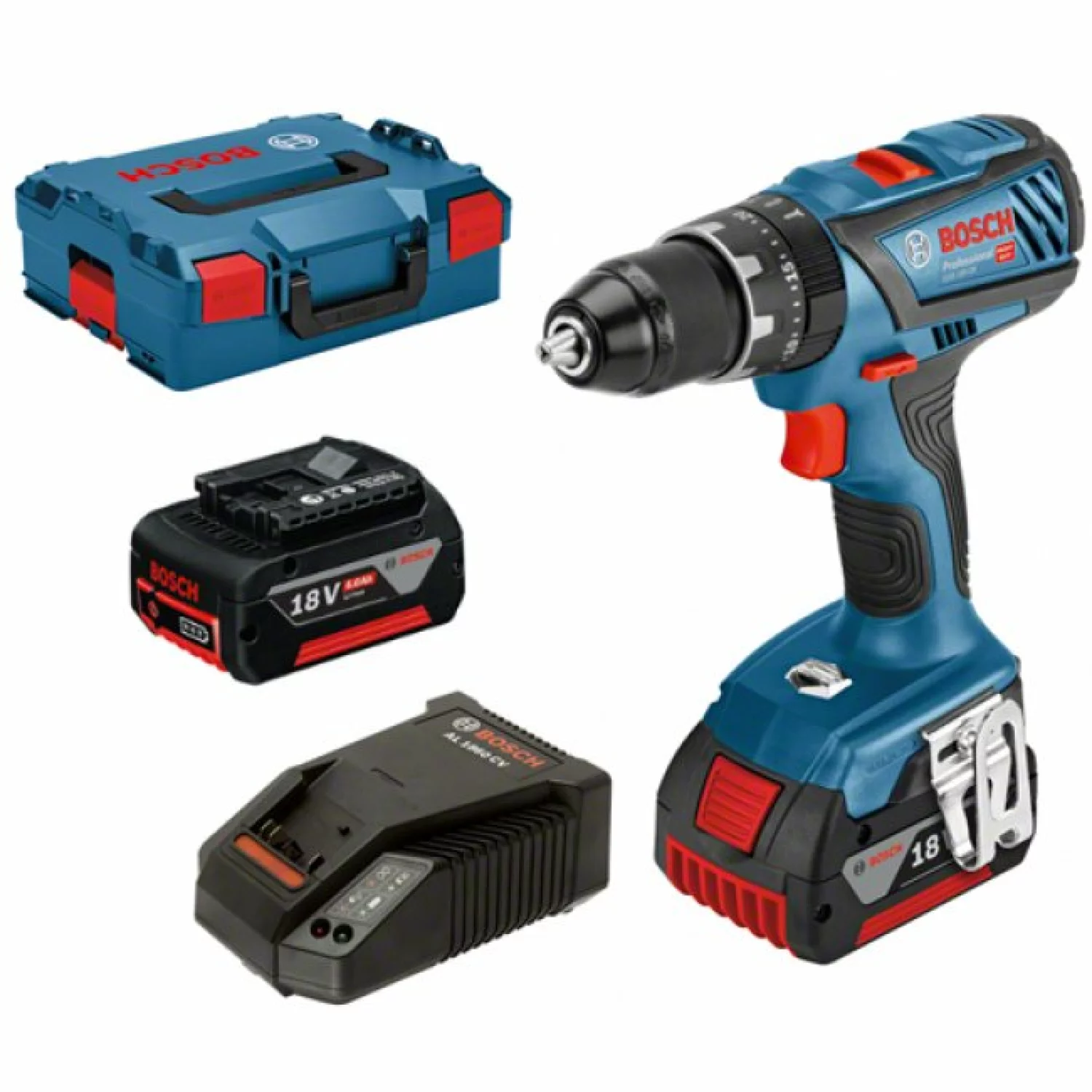 Bosch GSB 18V-28 18V Li-Ion accu klopboor- /schroefmachine set (2x 5.0Ah accu) in L-Boxx