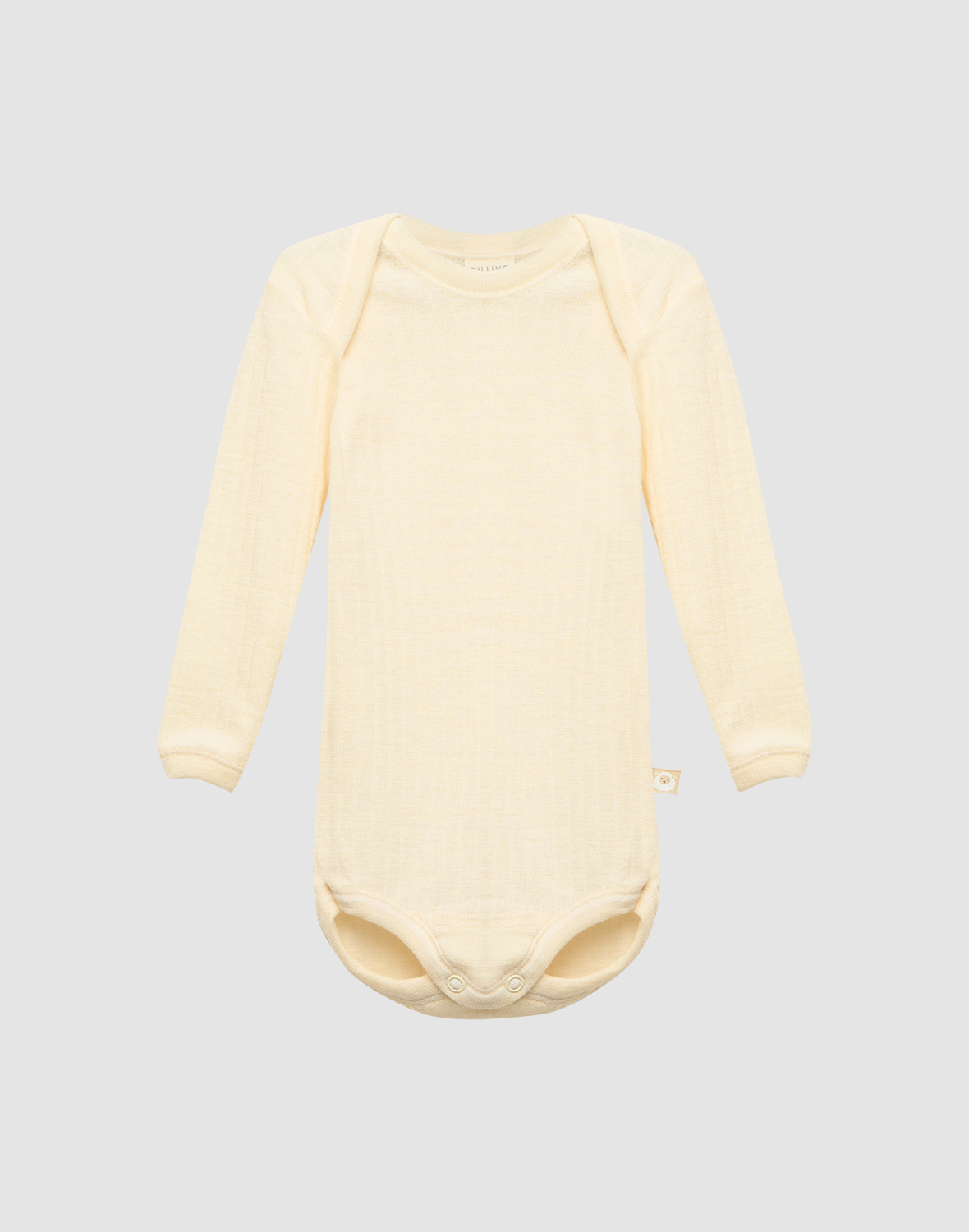 Romper met lange mouw van merinowol voor baby's