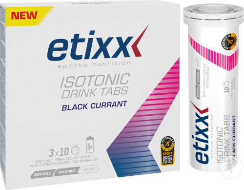Etixx Sports Nutrition Isotonic Comprimés Effervescents Cassis Pièces 3x10