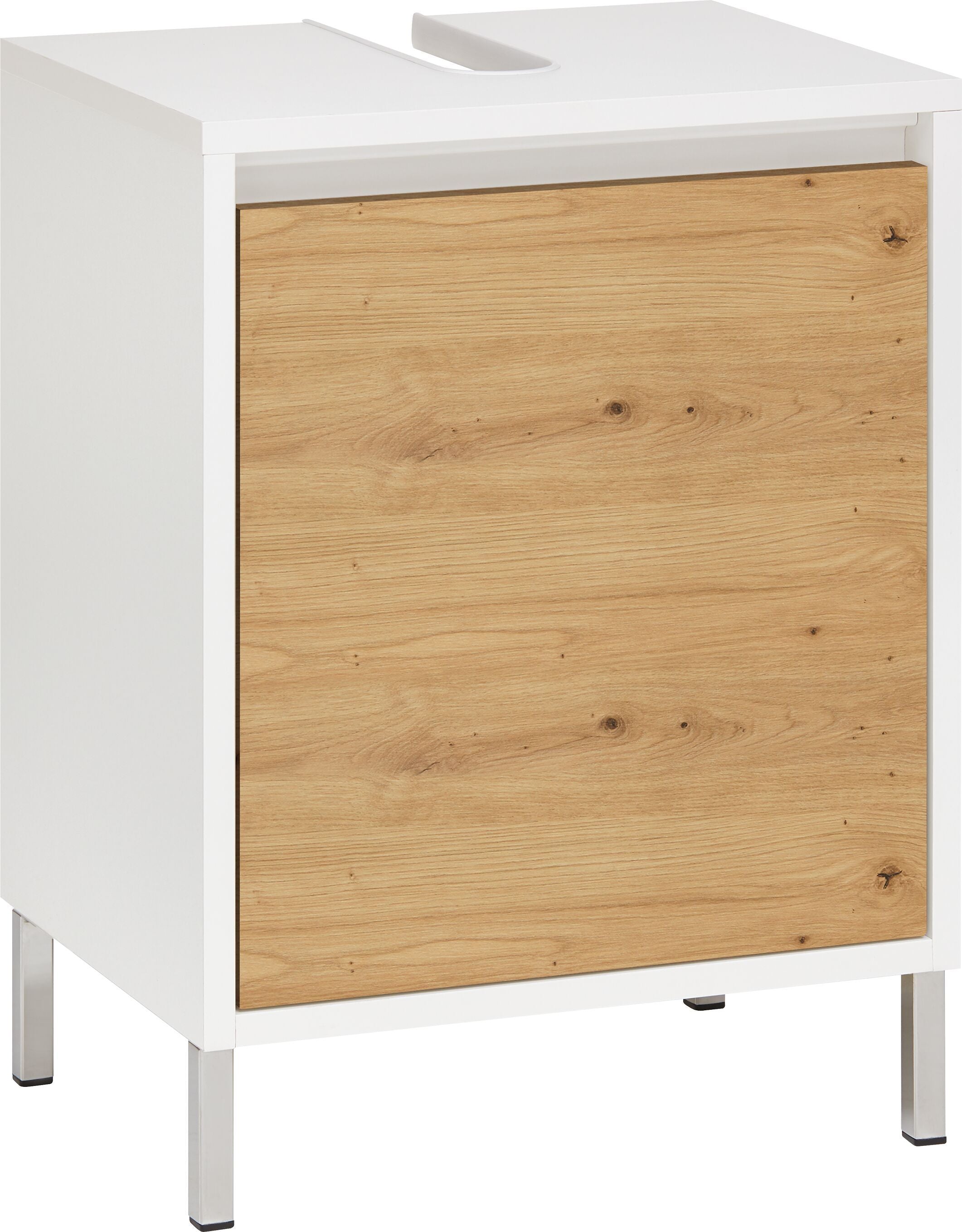 SIERRA Lavaboy - Weiss / Eiche / B: 45.0 cm x T: 35.0 cm x H: 60.0 cm