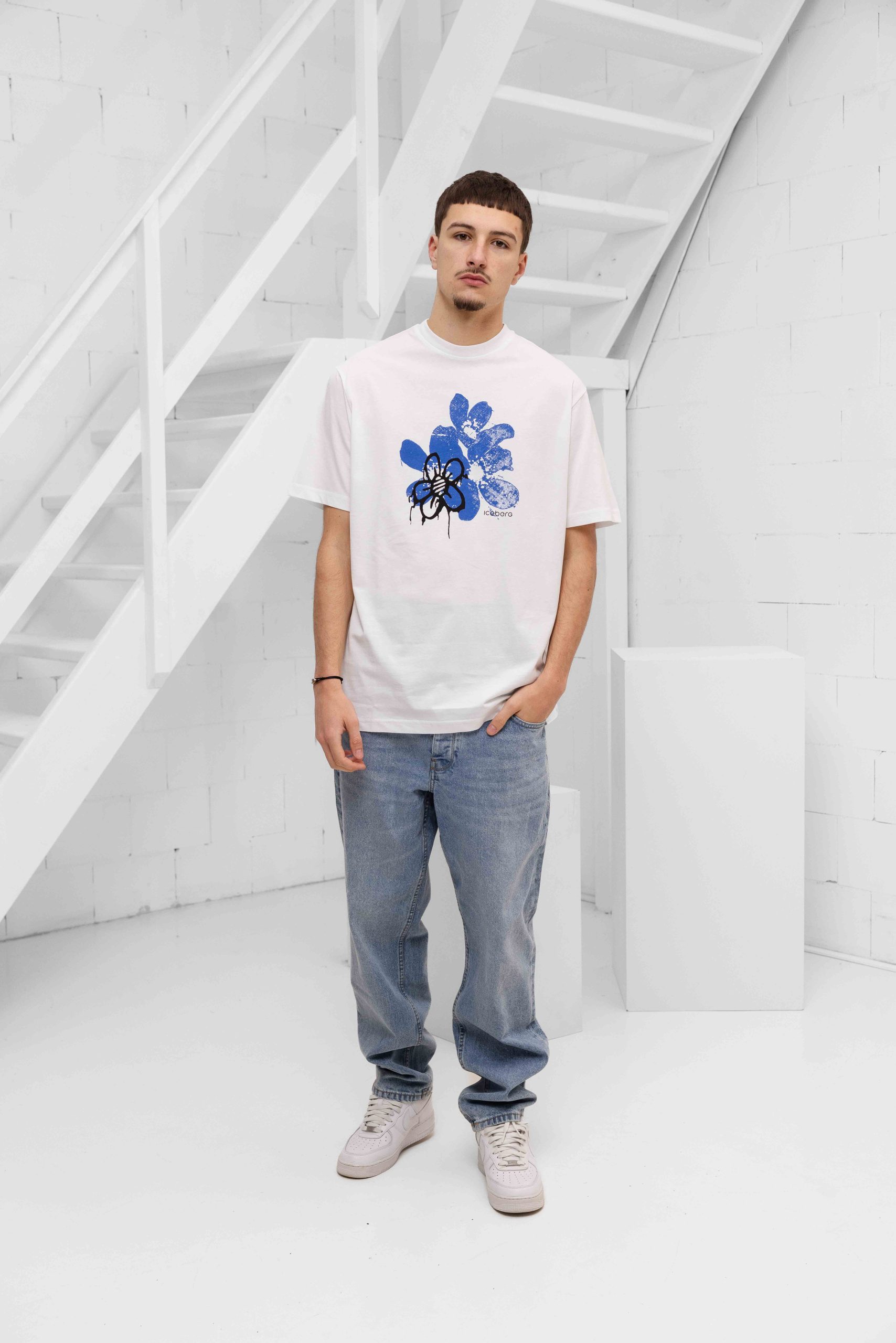 Iceberg 5D F071 Jersey T-Shirt Heren Wit