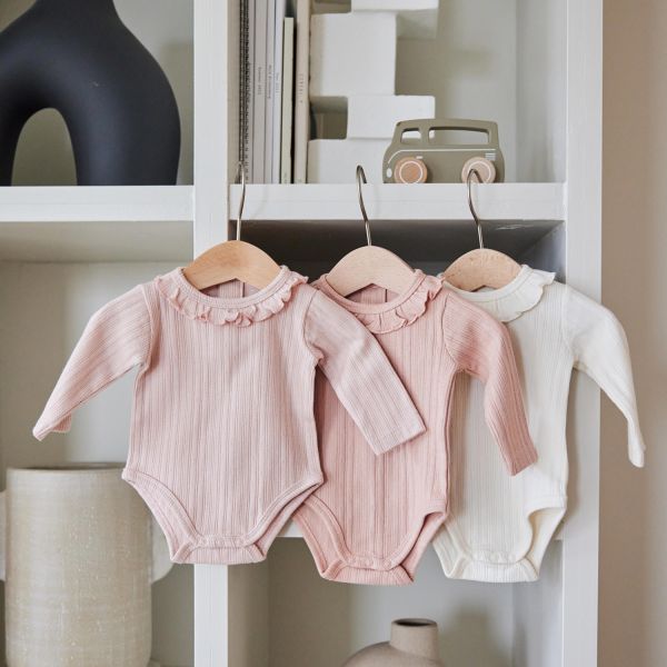 Dirkje Romper Lange Mouw Multi Colour Pink 3-Pack