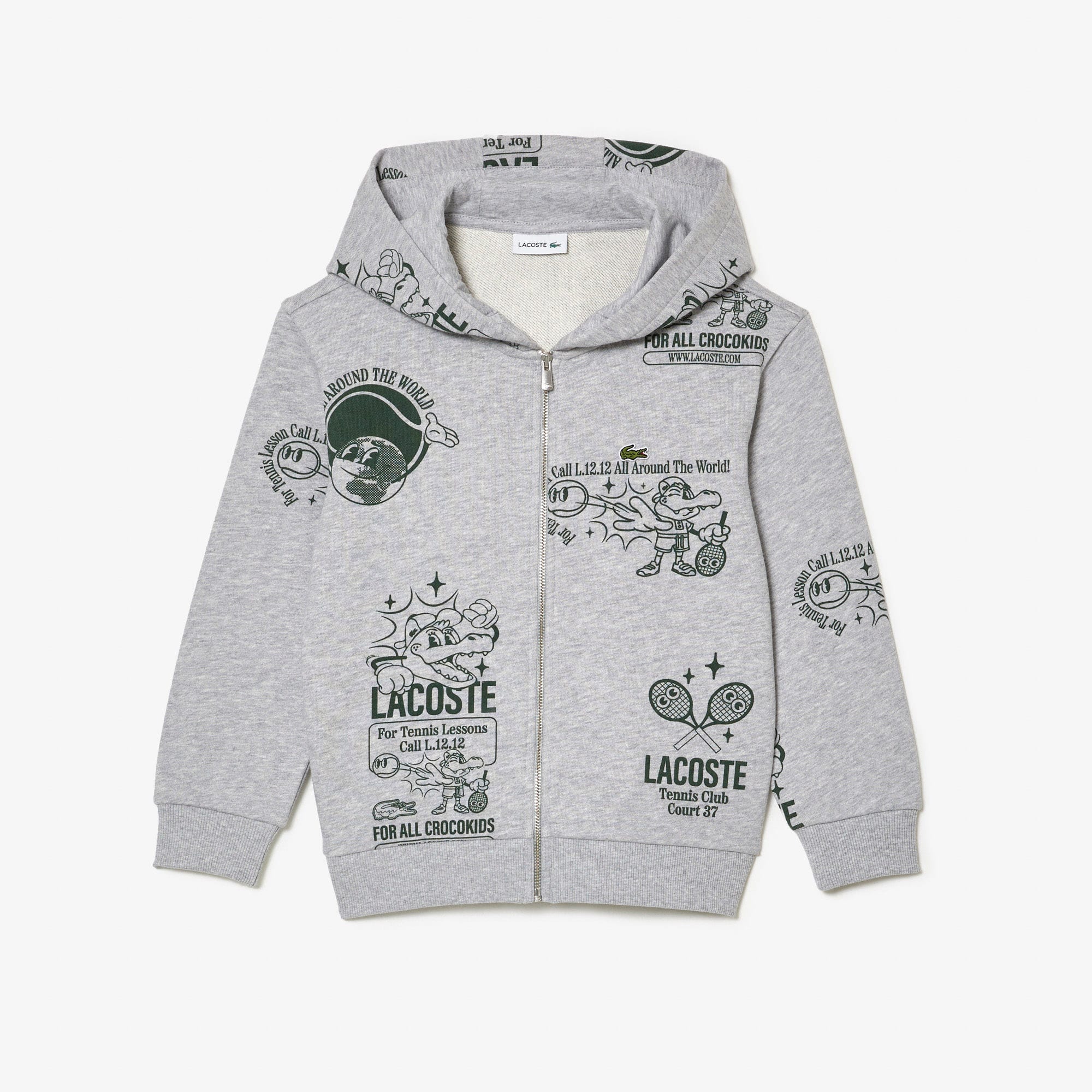 Sweatshirt à capuche Jogger imprimé graphique Pullovers & Sweatshirts - Gris - Lacoste - Enfant