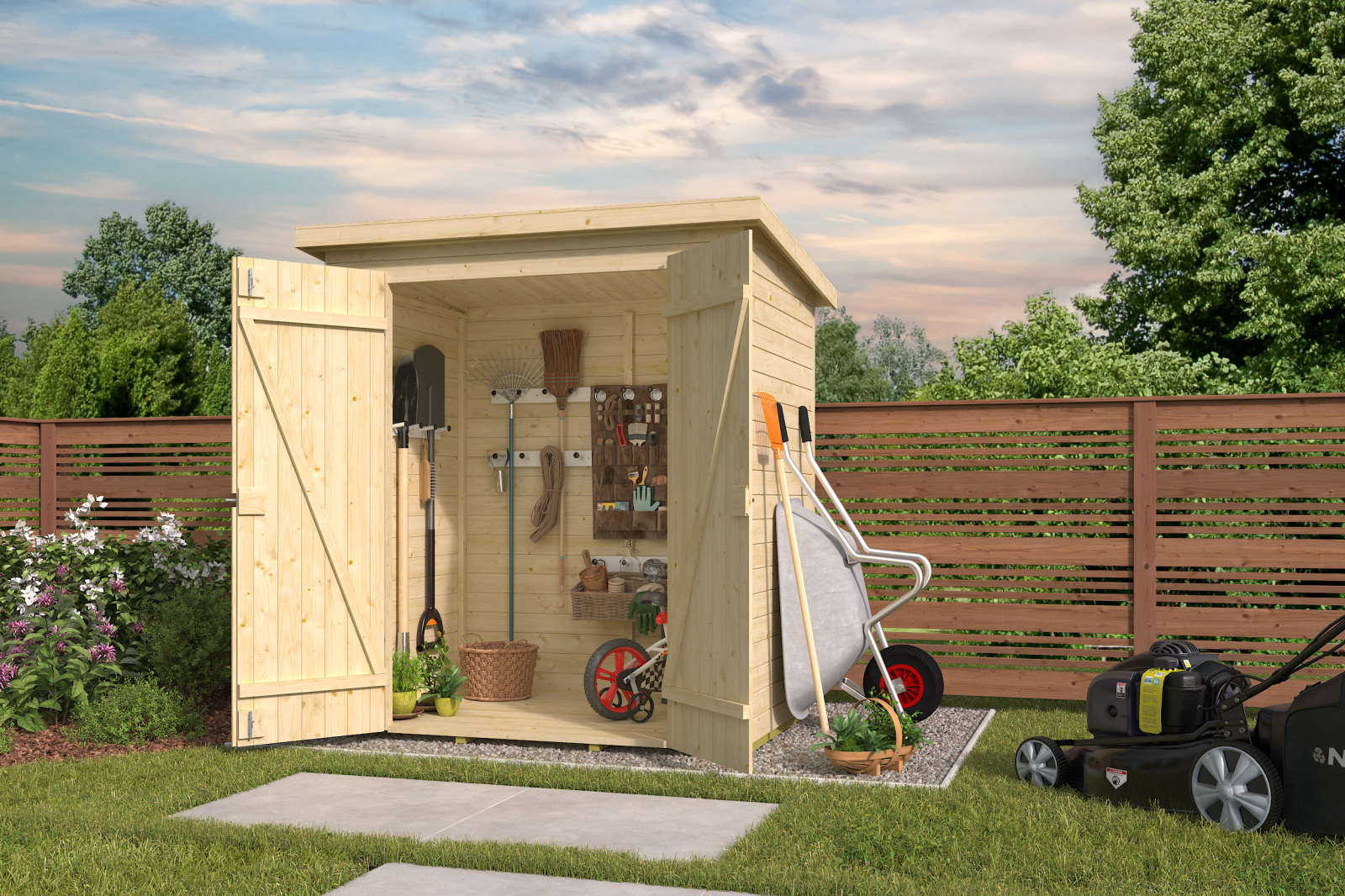 Elementhaus ELLE 1 - naturbelassen - Fichte massiv - 170x120 cm