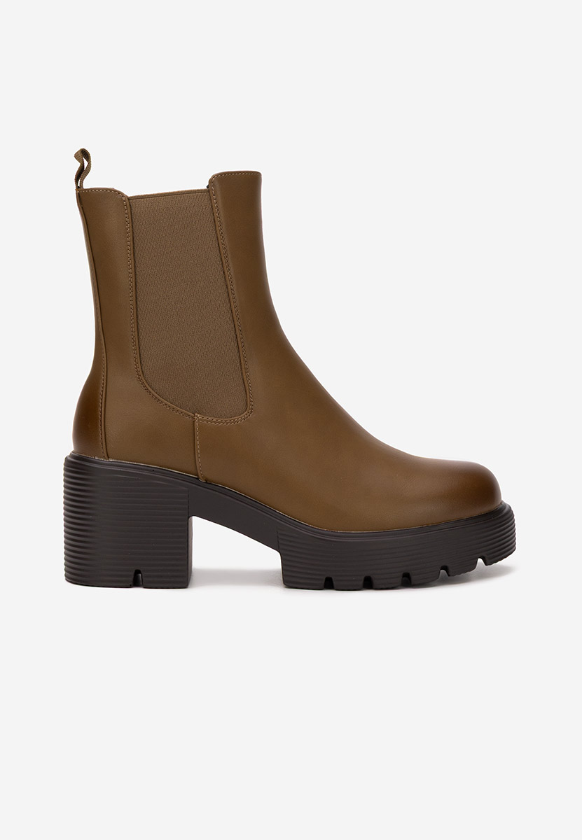 Bottines chelsea femme kaki Zirena