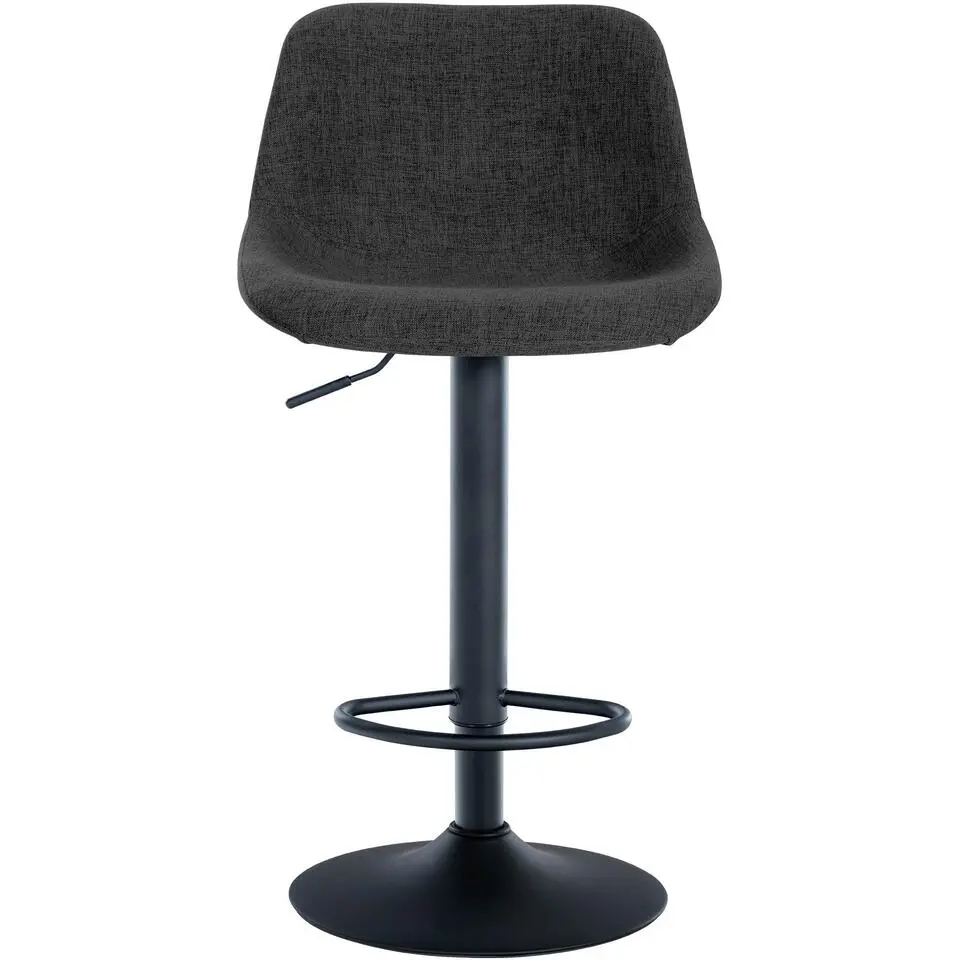CLP Barkruk Loft zwart Frame - Stof - zwart
