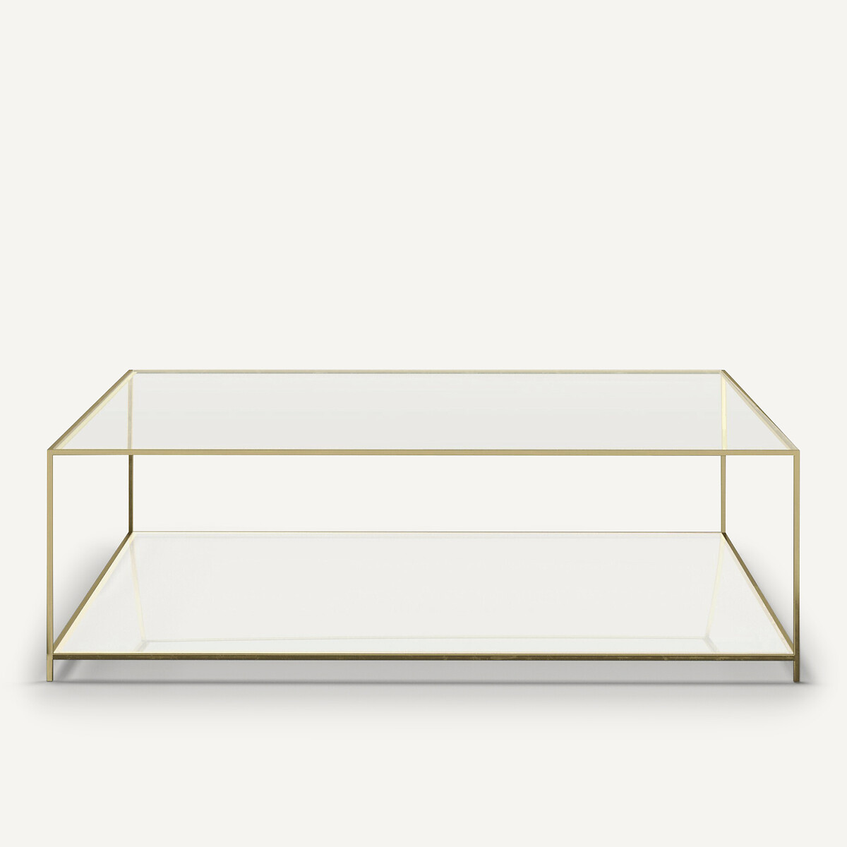 AM.PM<br>Mesa de centro quadrada em vidro temperado, Sybil