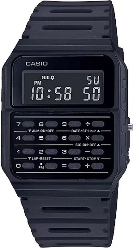 Casio - Calculator - Digitaal Polshorloge - Zwart - Hars