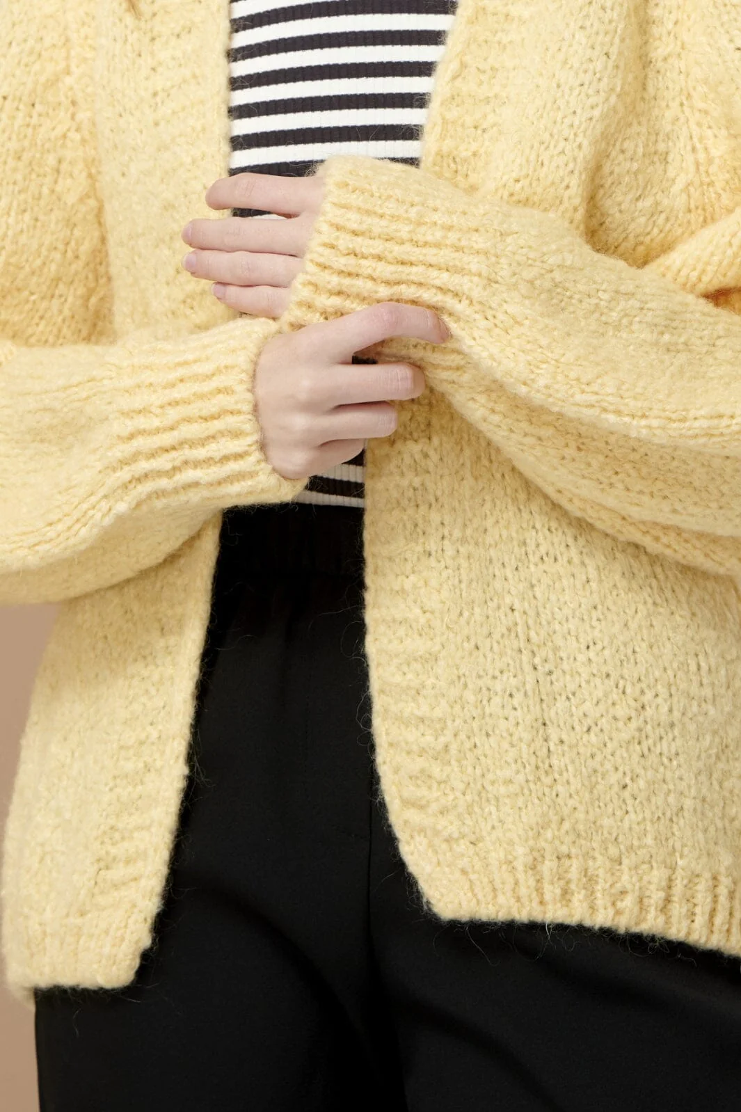 Noella Fora Knit Cardigan yellow melange