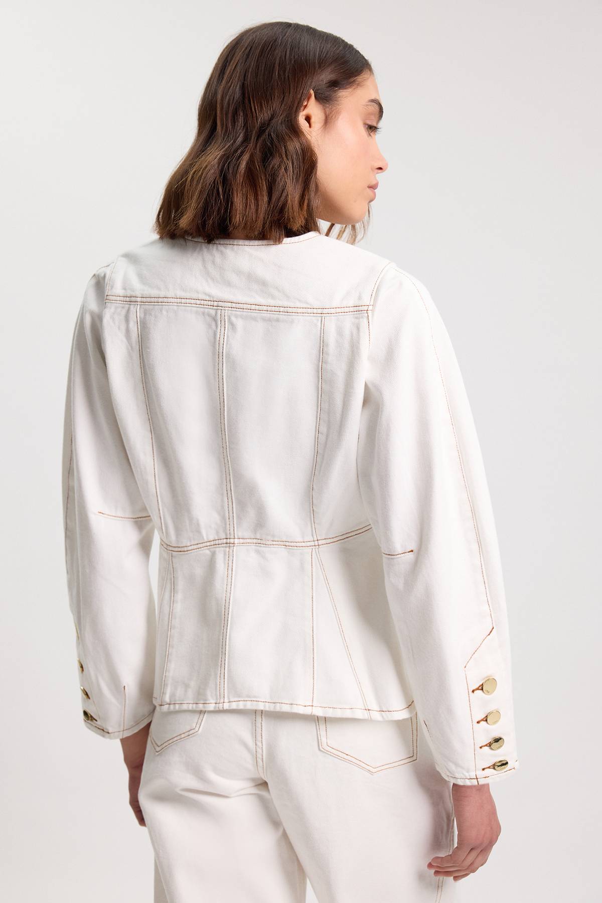 KarenMillen Veste En Denim À Basque