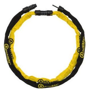 AUVRAY - Chaine Antivol Vélo N-Bloc ø4mm - Longueur 90cm Avec Code