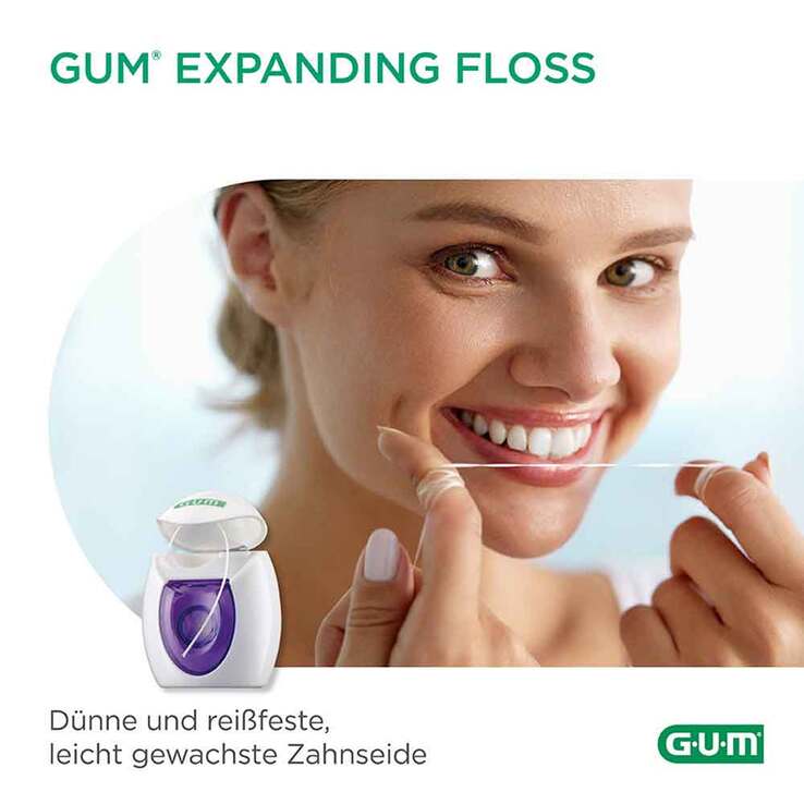 GUM Expanding Floss Flausch-Zahnseide, 30 m