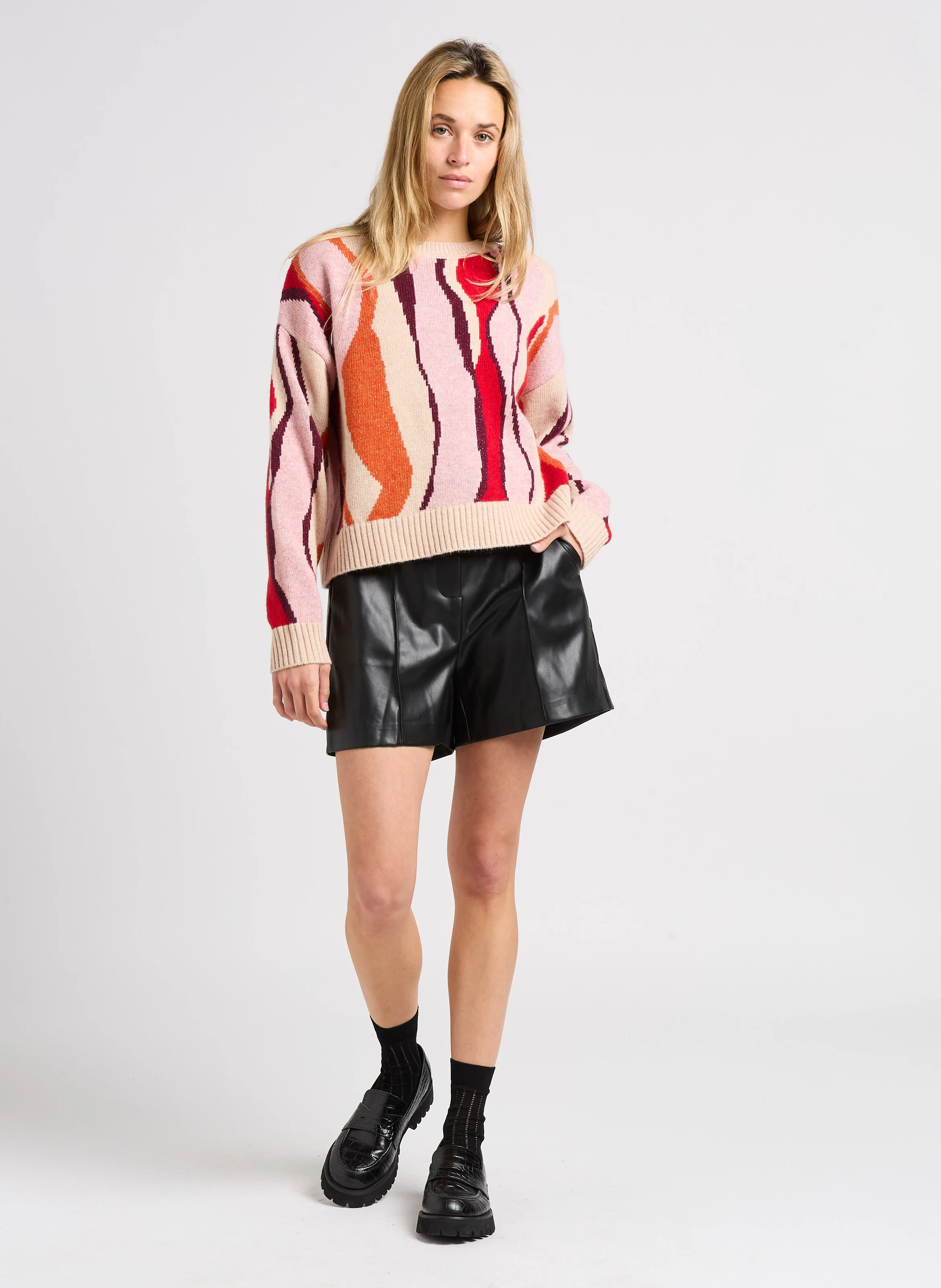 BANNY - Short large taille haute | Noir