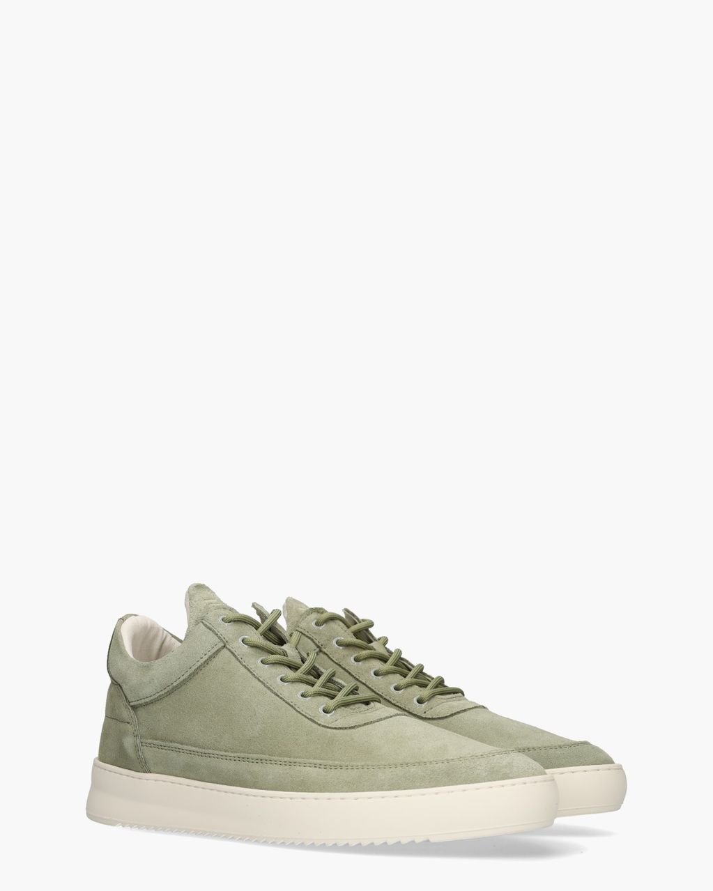 Filling Pieces Low Top Organic Suède Lichtgroen Herensneakers