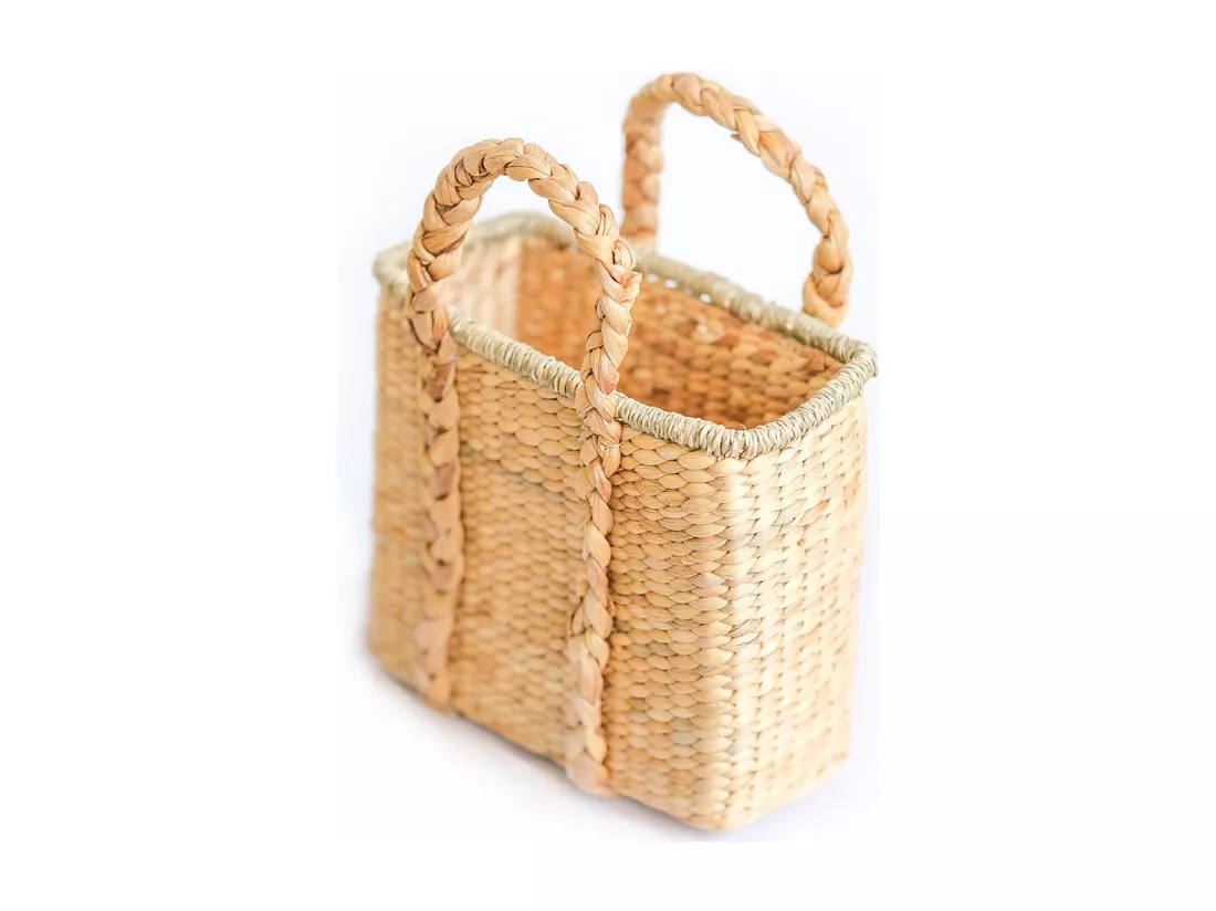 Panier en Fibres Naturelles avec Poignées - 30x25CM - Haret Naturel