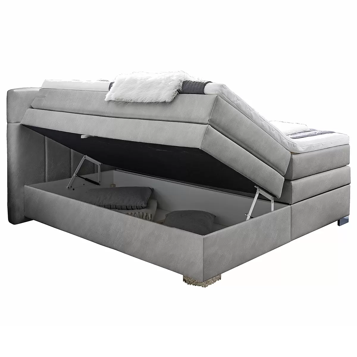 Boxspringbett Marina 2 180 x 200 Silber