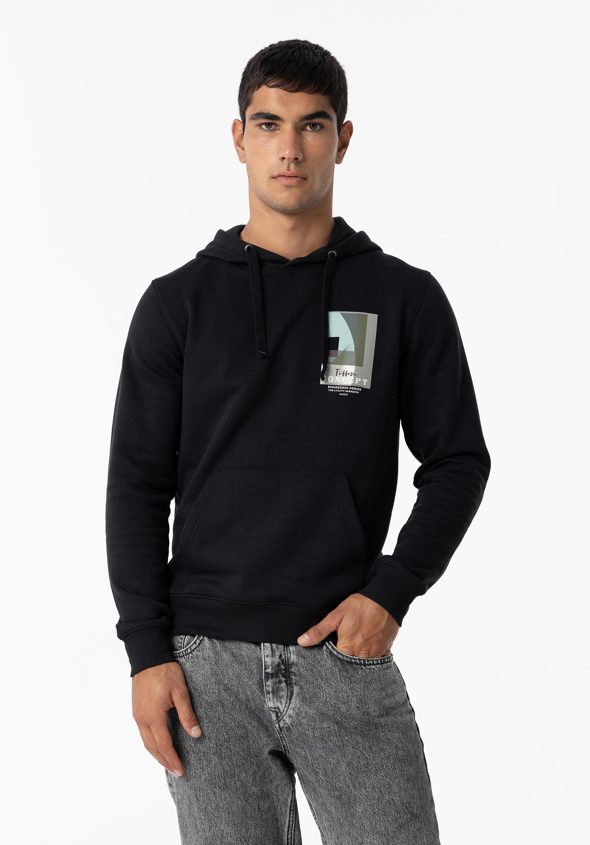 Hoodie com Estampado Frontal
