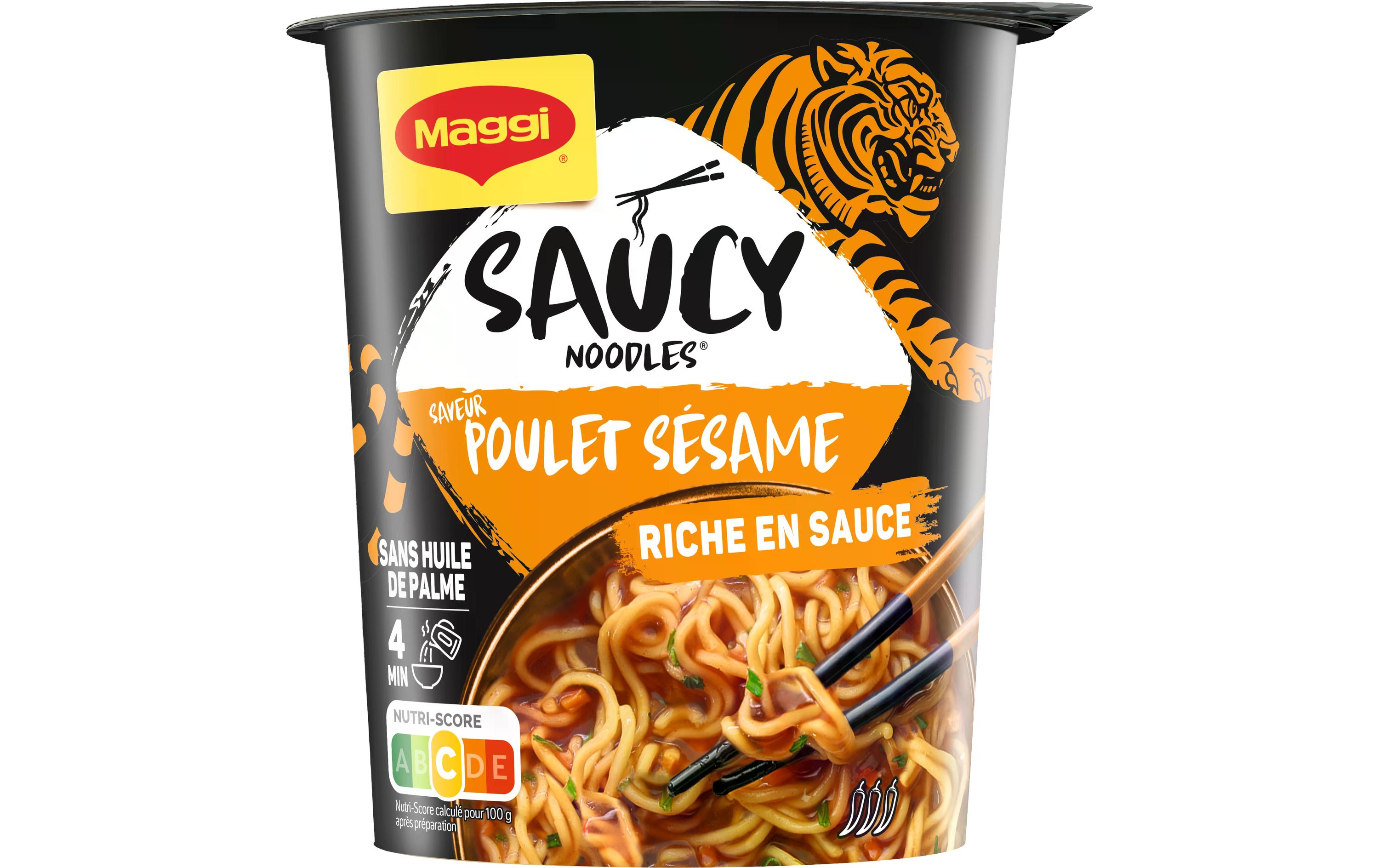 Fertiggericht Saucy Noodle Sesame Chicken 75 gNudelgericht mit Poulet-Sesam Geschmack