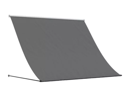 Auvent rétractable anthracite 200x150 m tissu et acier