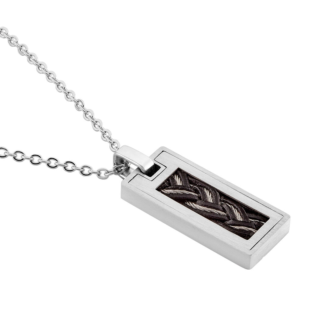Collier Josh Acier Blanc