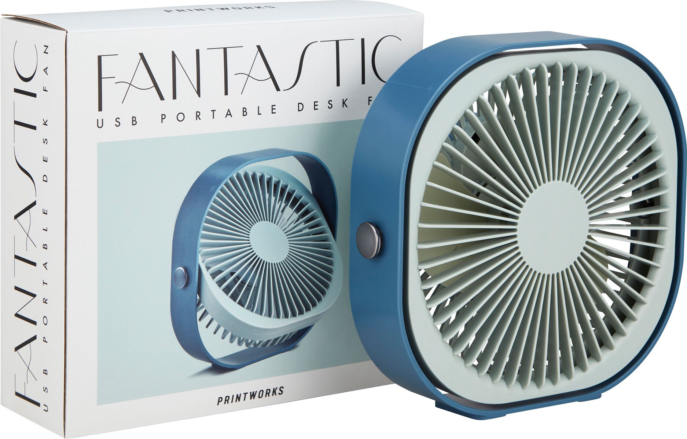 TABLE FAN Tischventilator - Blau / B: 20.0 cm x T: 6.6 cm x H: 20.0 cm