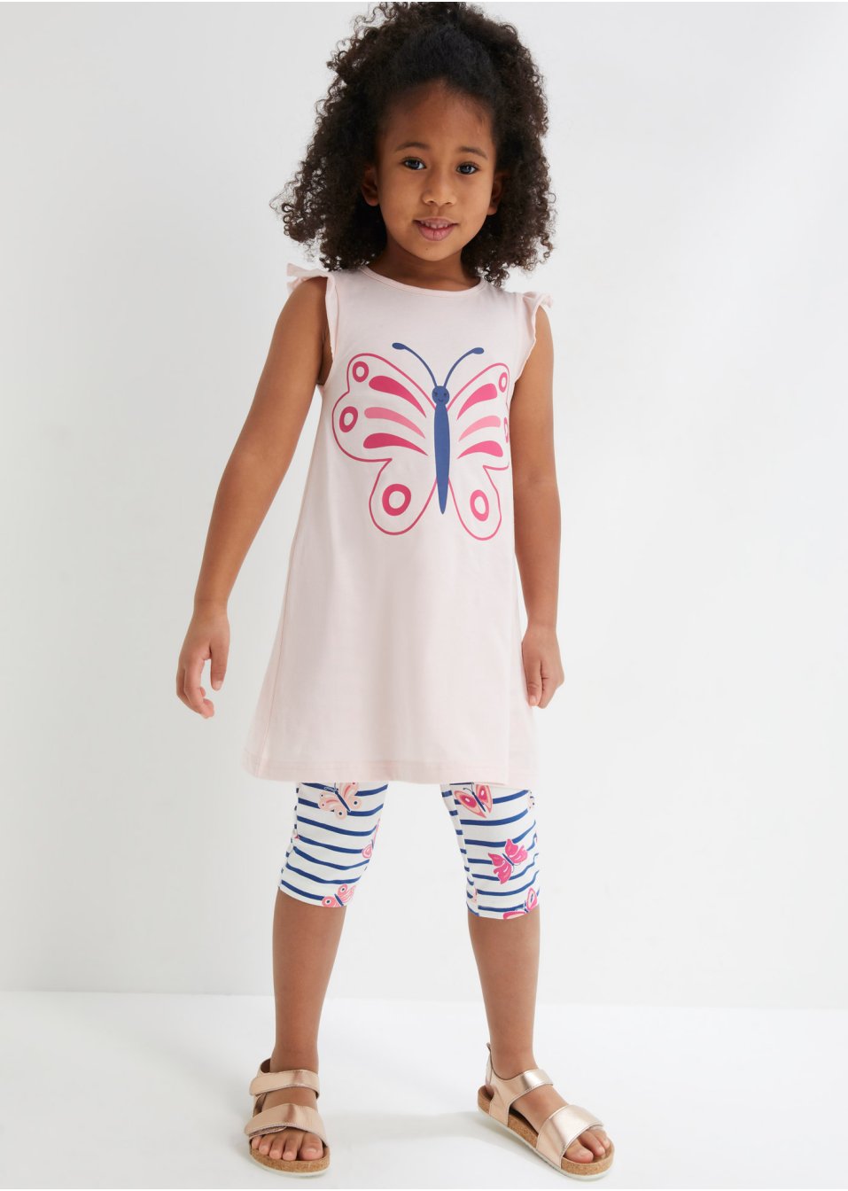 Robe en jersey et legging 3/4 fille (Ens. 2 pces.)