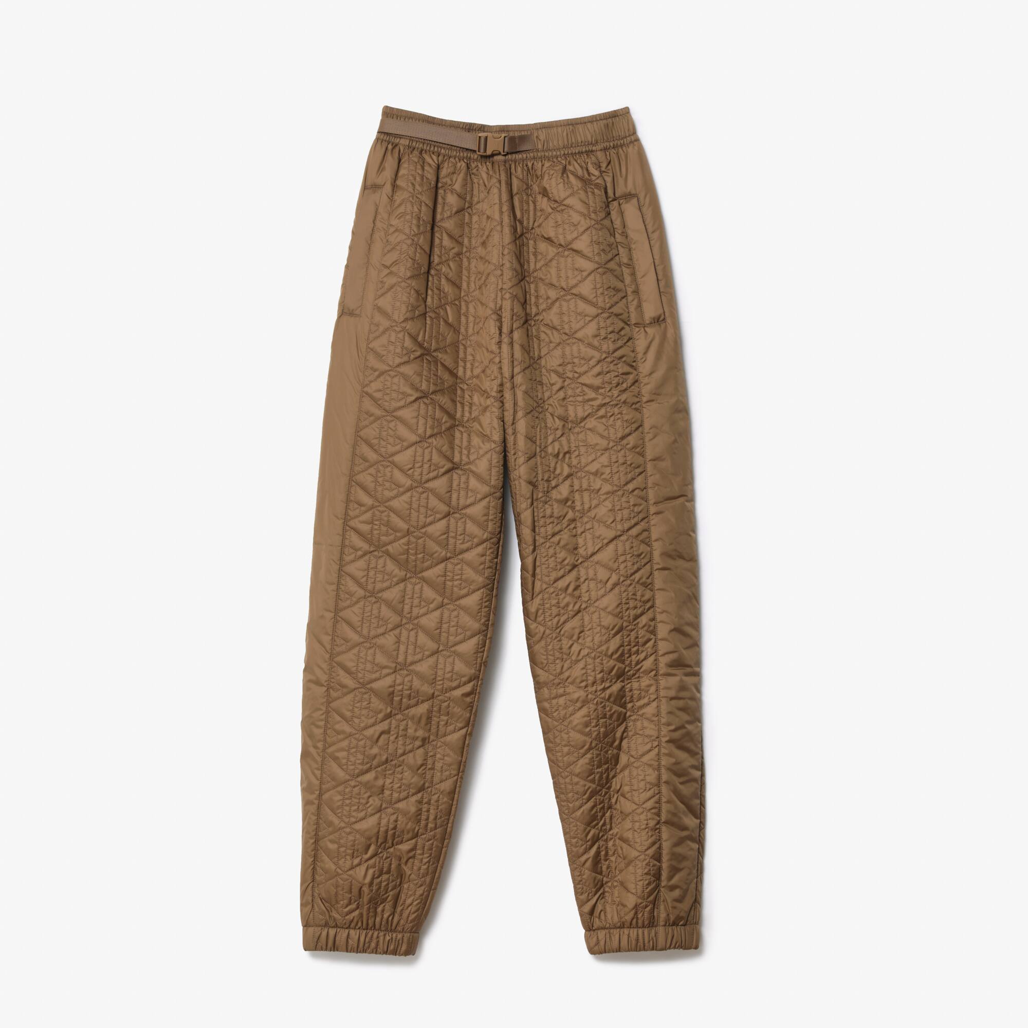 Pantalon de survêtement paddé motif monogramme Pantalons de survêtement - Marron - Lacoste - Femme