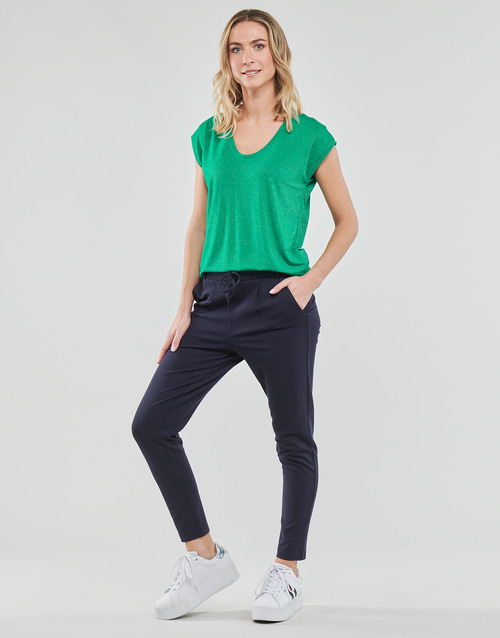 Pieces - PCBILLO TEE LUREX STRIPES - Vert