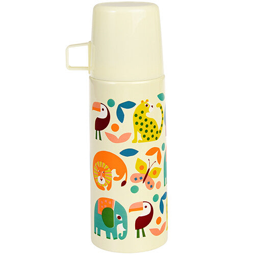 Rex london rvs thermosfles met beker - wild wonders - 350 ml