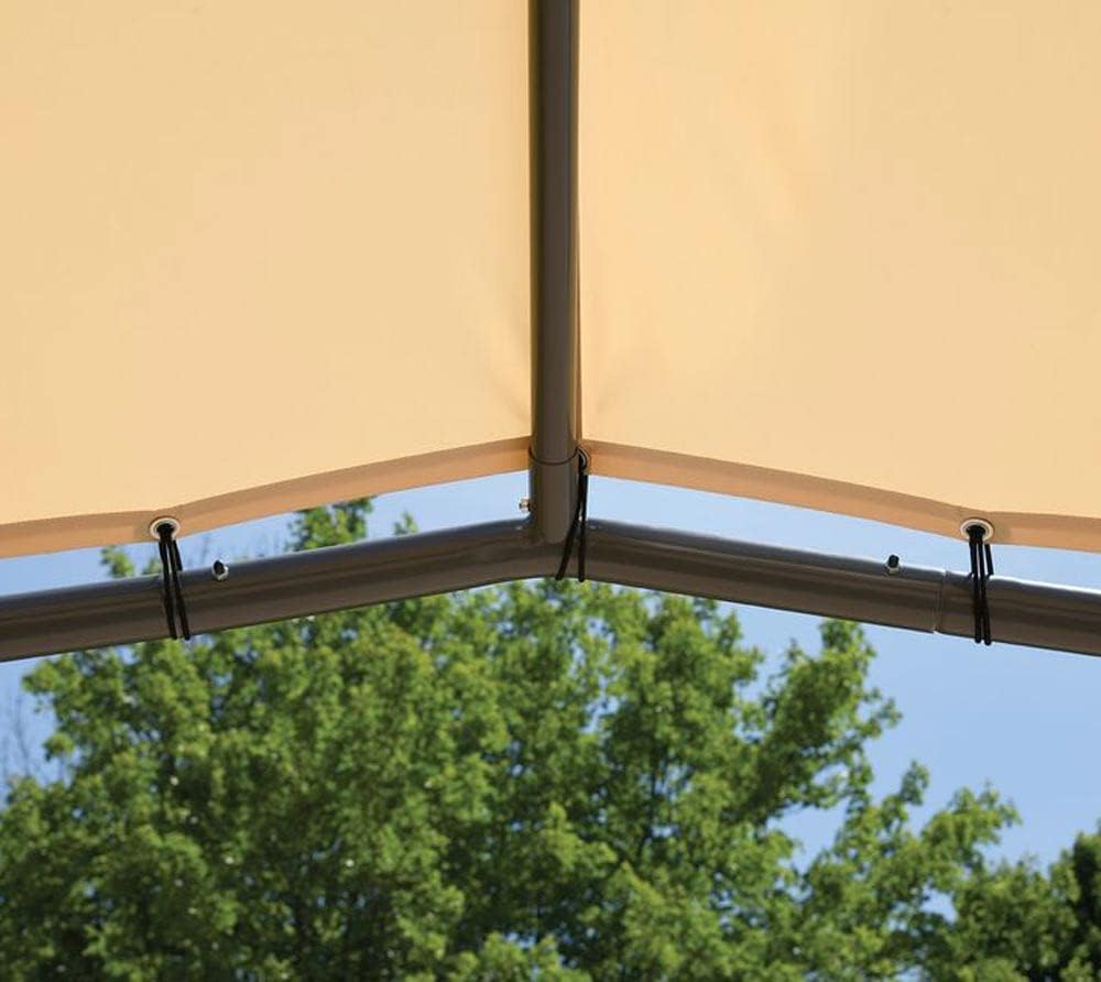 ShelterLogic Stahl Pavillon Canopy Pacifica 10x10 | Beige | 317x317x271 cm | UV- & witterungsbeständig | Reißfeste 300D-Plane | Pulverbeschichteter Stahlrahmen | Einfacher Aufbau