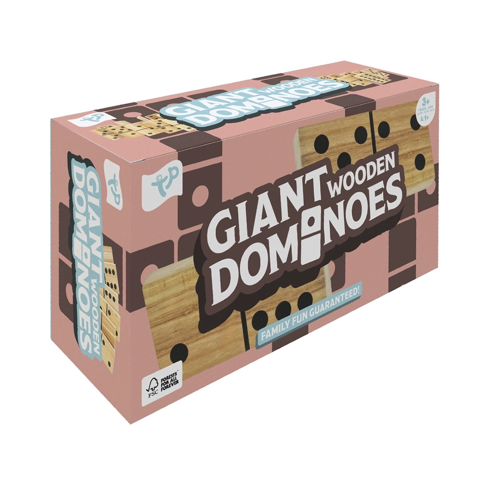 TP TOYS Holz grosses Dominospiel, bestehend aus 28 Steinen