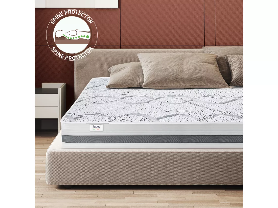 Matelas Double 160x200 à mémoire de forme | Memory Foam | Hauteur 27 cm | Made in Italy