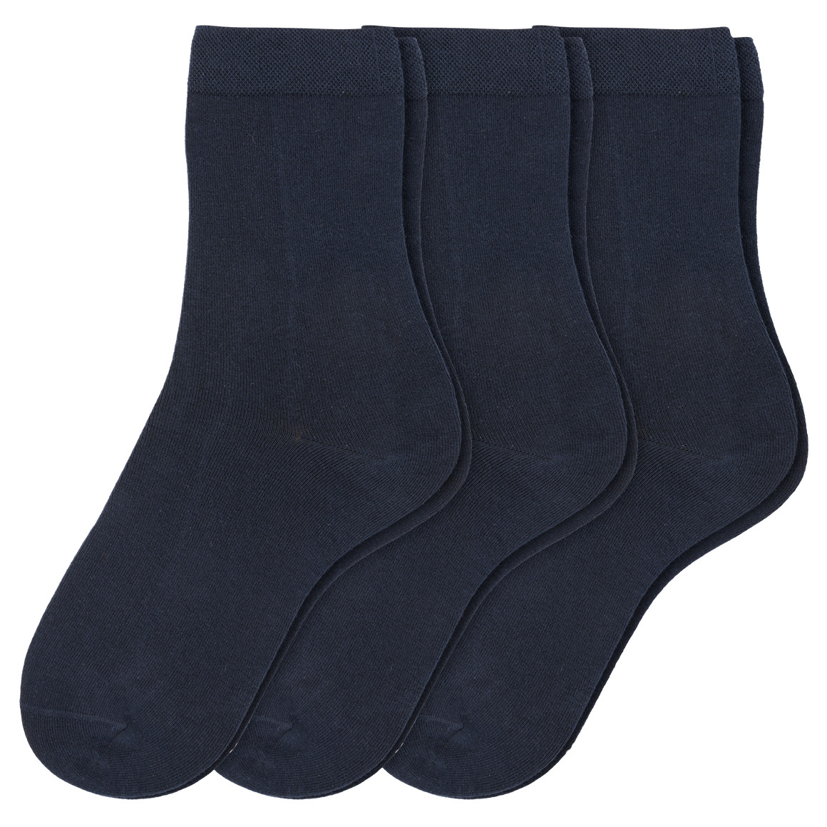 Gina Benotti 3 Paar Damen Socken mit Komfortbund dunkelblau